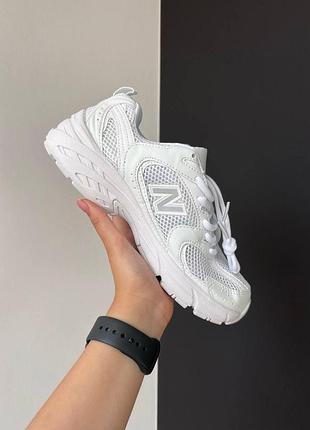 Кроссовки new balance 530 белые с сеткой для женщин повседневные стильные и удобные 39