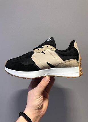Женские кроссовки new balance 327 черные замшевые для женщин стильные 42