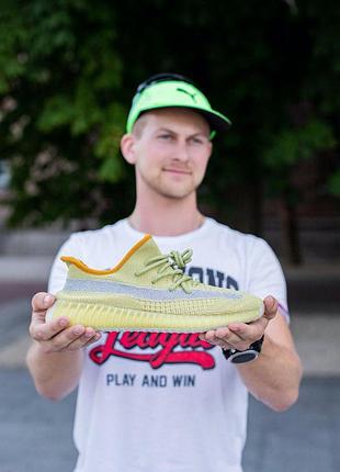 Мужские кроссовки adidas yeezy boost 350 белые текстиль удобные легкие кроссы адидас изи изики для мужчин 37
