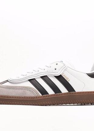 Жіночі кеди білі adidas samba зручні стильні для жінок