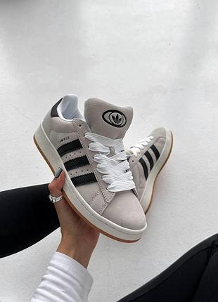 Кросівки для жінок адидас сірі замшеві adidas campus 00s адики жіночі 40