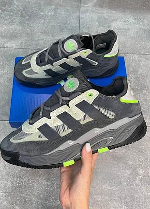 Кеды adidas niteball для мужчин черные кожа/текстиль удобные 41