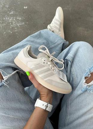 Жіночі білі кросівки adidas samba, зручні та міцні адіас самба для жінок 44