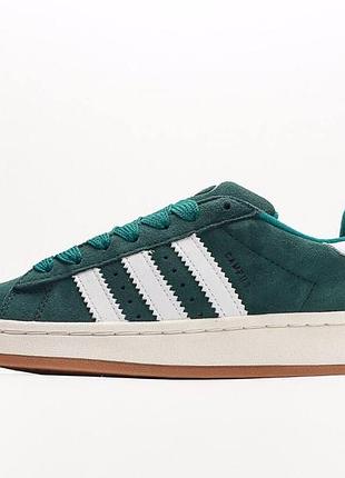 Кроссовки adidas campus dark для женщин зеленые замшевые адики женские 37