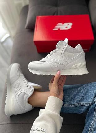 Жіночі кросівки new balance 574 білі жіночі зимові, зручні та теплі жіночі кросівки для зими 39