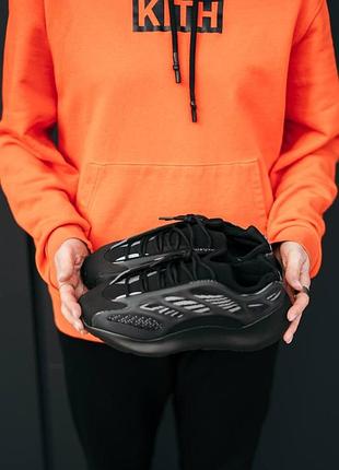 Кроссовки adidas yeezy boost 700 v3 черные адики удобные легкие текстиль
