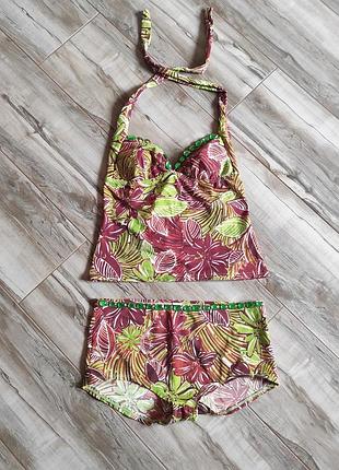 Раздельный купальник танкини marks &amp; spencer размерорда 12 / m (на чашку b-c) с камушками
