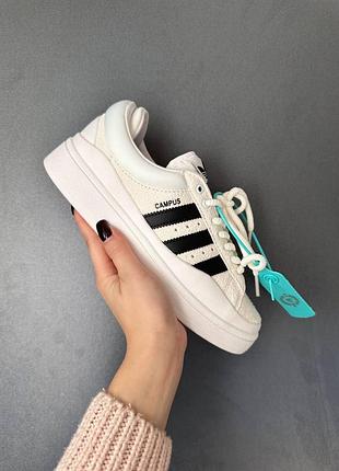 Жіночі кросівки adidas campus x bad bunny білі замшеві адідас кампус бід бані для жінок стильні повсякни 39