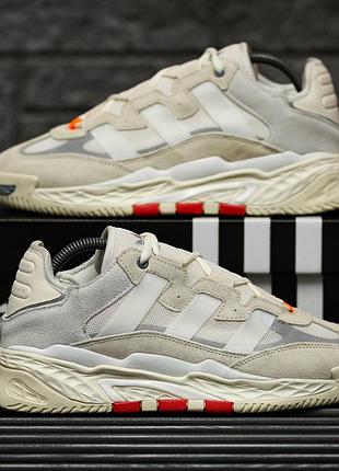 Adidas niteball белые кроссовки для мужчин удобные кожа/текстиль