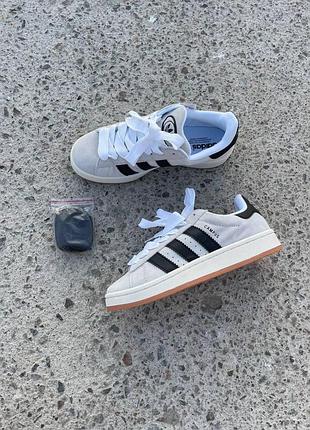 Адідас кампус для жінок сірі замшеві кросівки adidas campus 00s