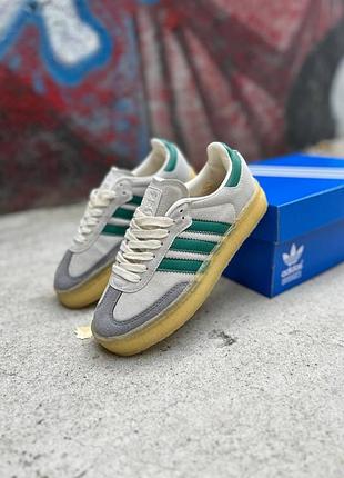 Жіночі білі замшеві кросівки adidas samba x ronnie fieg x clarks зручні для жінок 41