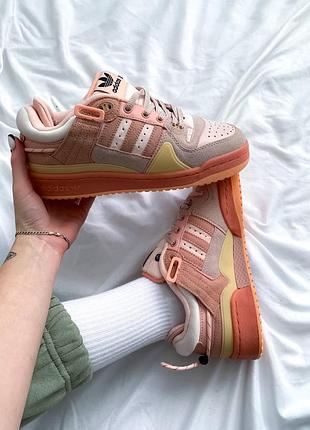 Жіночі кросівки adidas forum low x bad bunny замшеві для жінок модні кроси