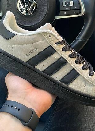 Мужские кроссовки adidas campus для мужчин кеды адики повседневные стильные серые замша удобные 39
