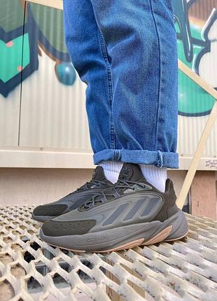 Чоловічі кросівки adidas ozelia кроси адідас для чоловіків адики повсякденні стильні чорні замша/сітка 43