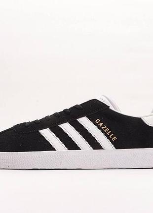 Мужские кроссовки adidas gazelle для мужчин удобные замша черные 45