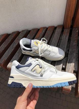 Жіночі кросівки new balance 550 стильні білі для жінок шкіра ньюбики повсякденні