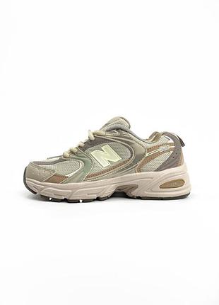Женские кроссовки new balance 530 бело-серые с сеткой для женщин повседневные стильные 530 39