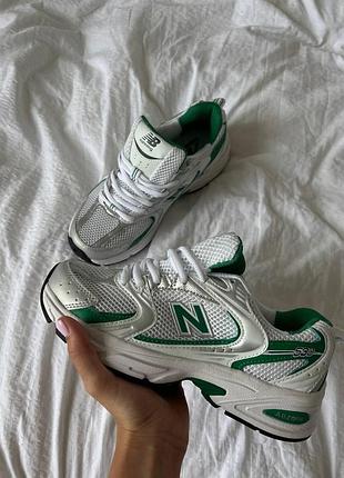 Кроссовки new balance 530 белые с сеткой для женщин стильные повседневные 38