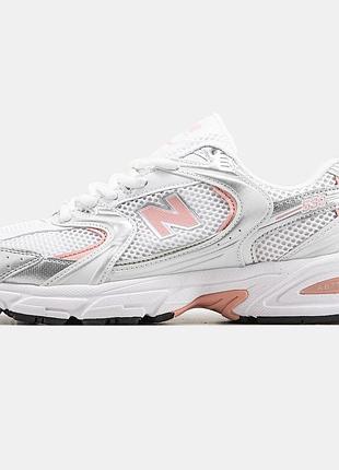 Жіночі кросівки new balance 530 шкіряні з сіткою білі для жінок стильні