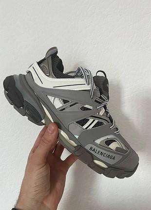 Кроссовки balenciaga track 3.0 серые брендовые стильные для женщин качественные баленсиага трек 40