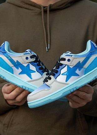 Кросівки bape sk8 sta для жінок низькі яскраві молодіжні шкіряні з лаком бейп 38