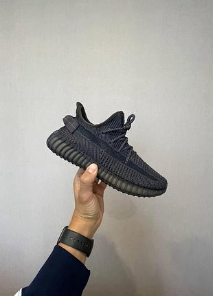 Мужские кроссовки adidas yeezy 350 адидас изи изики для мужчин удобные легкие повседневные черные текстиль 43