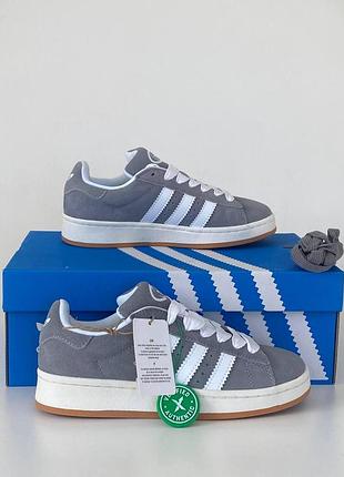 Замшевые серые кроссовки для женщин adidas campus адики женские адидас кампус 45