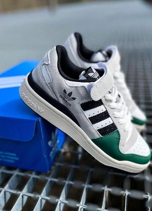Жіночі адідас форум білі шкіряні кросівки adidas forum 84 low адіки