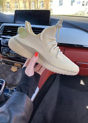 Мужские кроссовки adidas yeezy boost 350 кроссы адидас изи для мужчин белые повседневные тканевые стильные ади