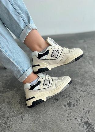 Жіночі кросівки new balance 550 бежеві для жінок повсякденні стильні ньюбики