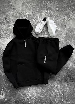 Черный мужской спортивный костюм palm angels костюм худые с капюшоном и мужские брюки черный на весну