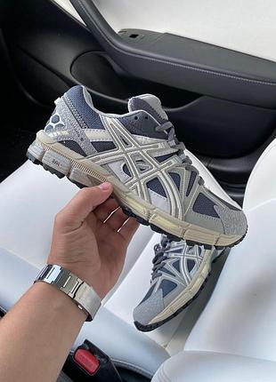 Кроссовки asics gel-kahana 8 серые для мужчин асикс кахана 8 легкие удобные кожа ткань 40