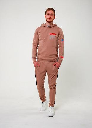 Комплект худи наса+ штаны бежевый l