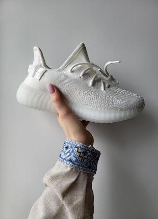 Кроси adidas yeezy boost 350 білі для жінок легкі тканинні адідас ізіки
