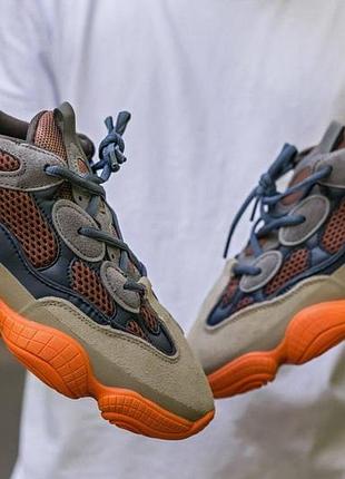 Кроссовки adidas yeezy 500 для мужчин черные изики удобные легкие