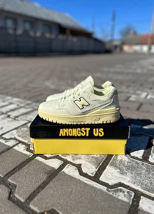 Кроссовки new balance 550 бежевые для женщин стильные повседневные ньюбики
