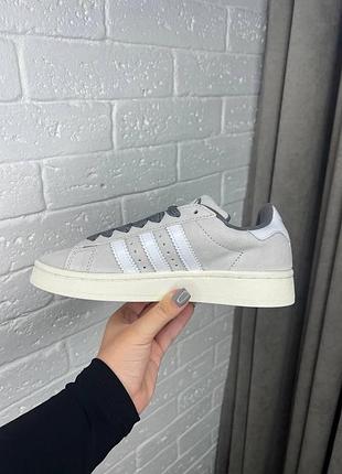 Мужские кроссовки adidas campus кеды для мужчин адики стильные серые замшевые повседневные
