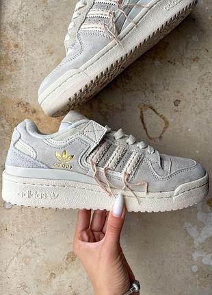 Adidas forum 84 low жіночі замшеві кросівки адідас форум сірі адіки