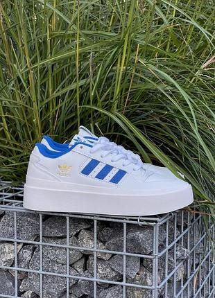 Adidas forum bonega white blue жіночі кросівки для жінок повсякденні зручні для спорту