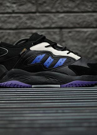 Мужские кроссовки adidas streetball ii gx0783 для мужчин, удобные, легкие, кожа/замша + сетка, черные