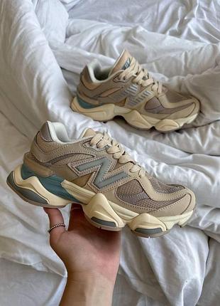 Женские кроссовки new balance 9060 beige, бежевые спортивные кроссы с отличным комфортом 40