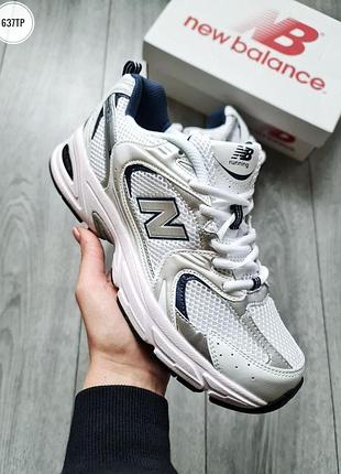 Жіночі кросівки new balance 530 шкіряні білі з сіткою стильні для жінок