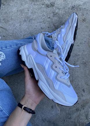 Женские кроссовки adidas ozweego adiprene кроссы адидас для женщин адики белые замша/текстиль удобные 44