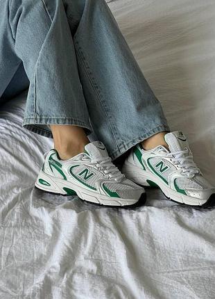 Чоловічі кросівки new balance 530 ньюбіки для чоловіків білі шкіра текстильні зручні