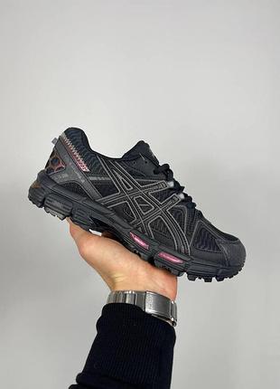 Чоловічі кросівки asics gel kahana 8 чорні, стильні та довговічні трекінгові кроси асікс
