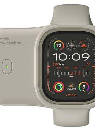 Портативний зп charging soft case for apple watch 40/41mm 1200 mah moon white