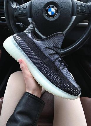 Женские кроссовки adidas yeezy boost 350 черные изики для женщин удобные легкие тканевые 37