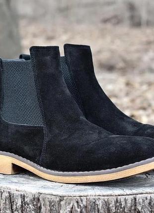 Ботинки мужские zara men black черные (зара, черевики)