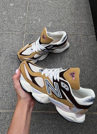Женские замшевые кроссы new balance 9060, качественные нью беланс кроссовки для женщин 45