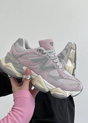 Нью беланс женские кроссы new balance 9060 розового цвета замшевые 37